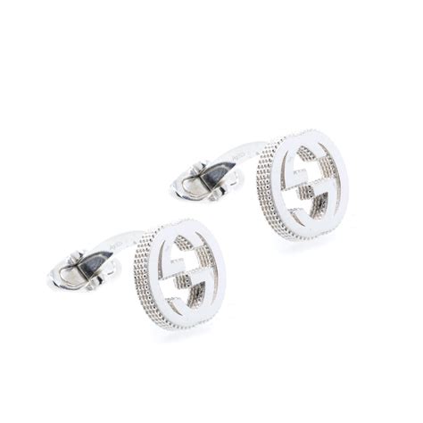 gucci interlocking g sterling silver cufflinks|Gucci tie and cufflink set.